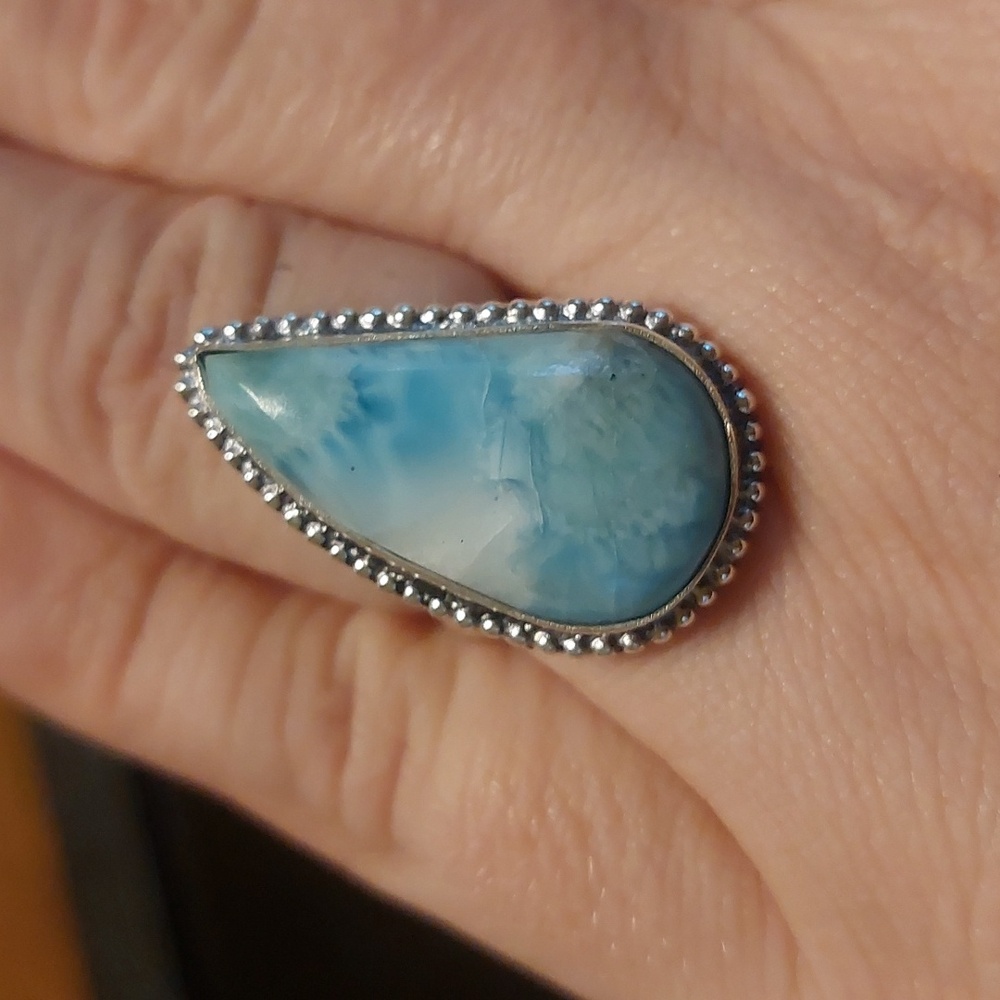 Gorgeous Larimar Ring Size 5.75